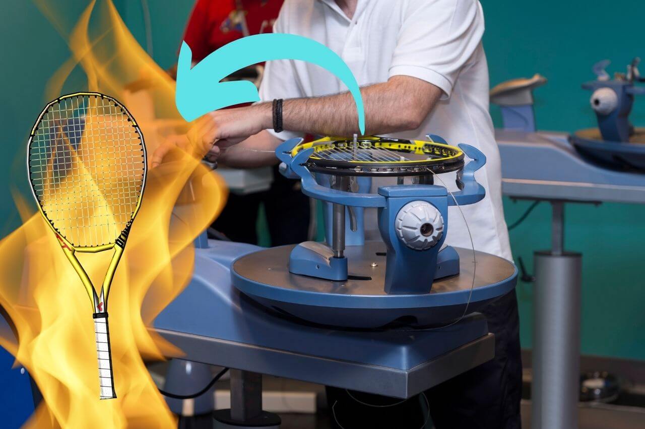 What is a tennis racket restringing used for? Tennis on Flame