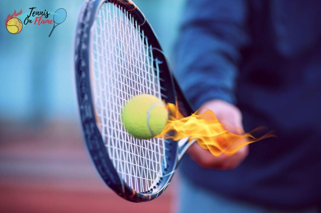 where-to-hit-the-ball-on-a-tennis-racket-tennis-on-flame